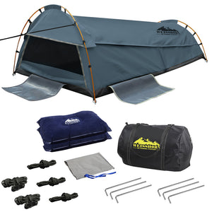 Weisshorn Double Swag Camping Swag Canvas Tent - Navy - River To Ocean Adventures